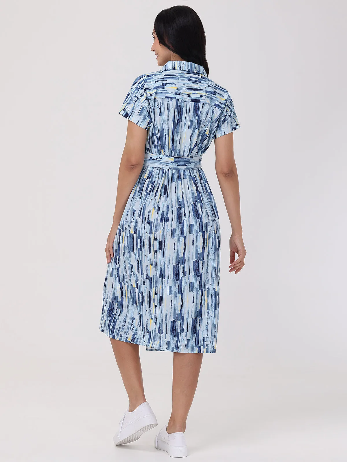 Abstract Print Wrap Dress sold by 89th & Madison product image thumbnail 2