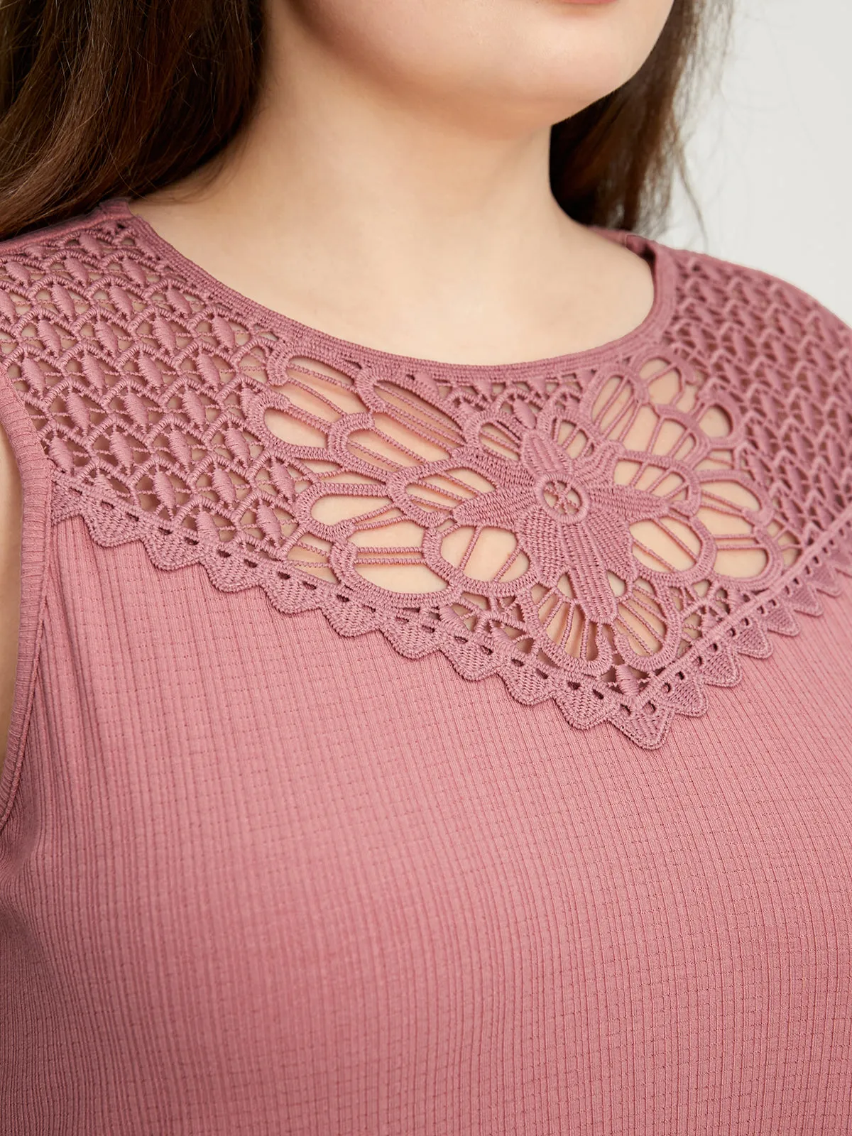 Plus Crochet Tank Top sold by 89th & Madison product image thumbnail 5