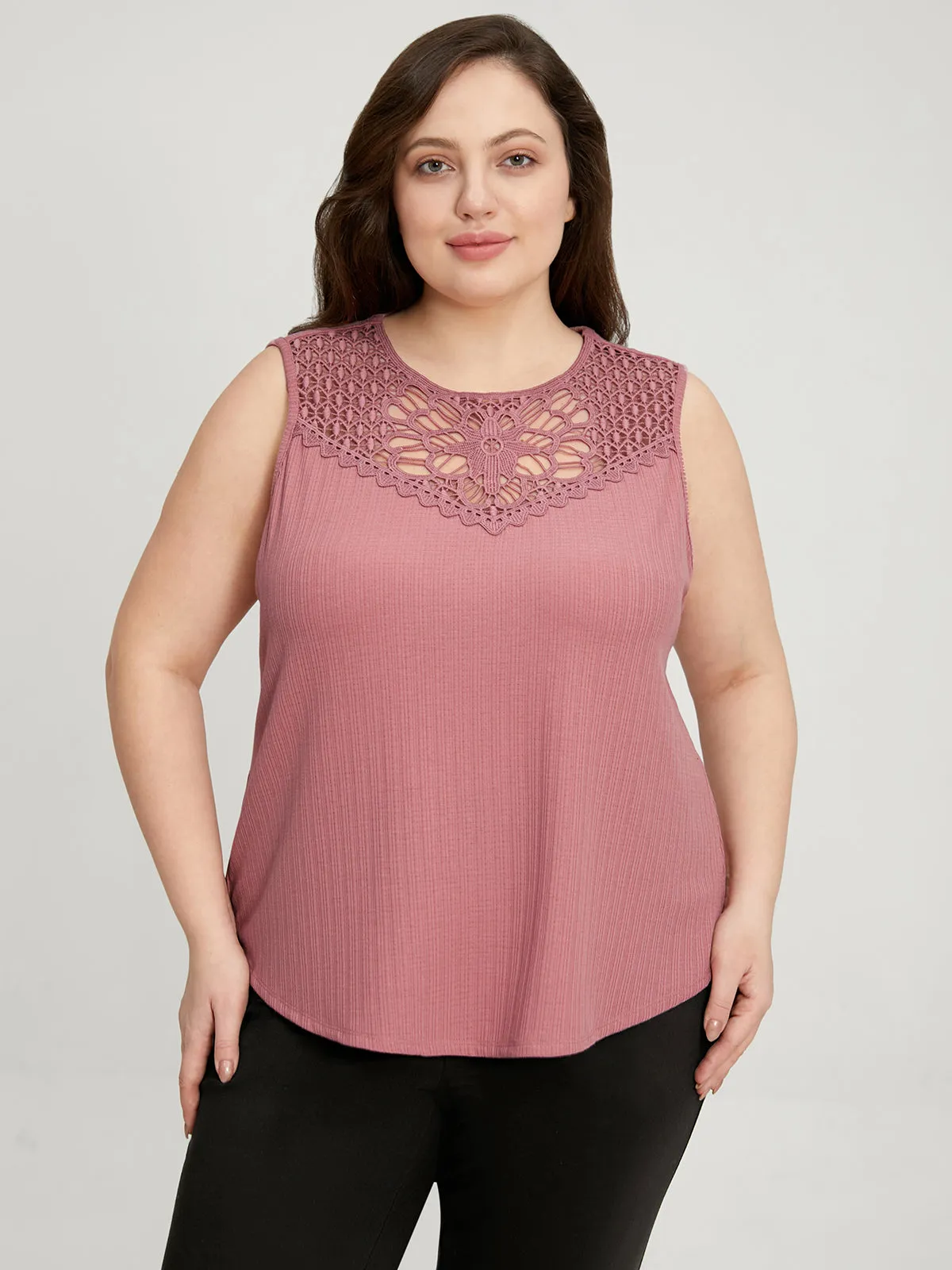 Plus Crochet Tank Top sold by 89th & Madison product image thumbnail 2