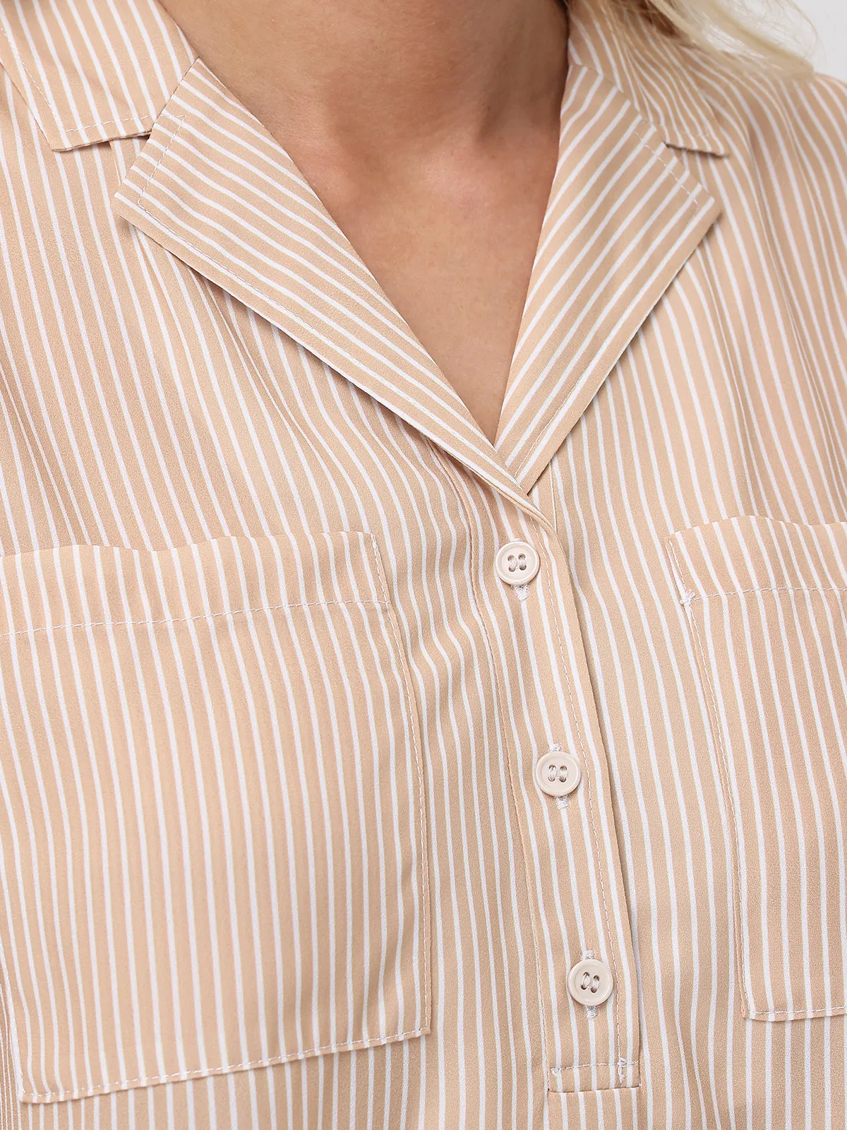 Stripe Short Sleeve Button-Up Shirt sold by 89th & Madison product image thumbnail 4