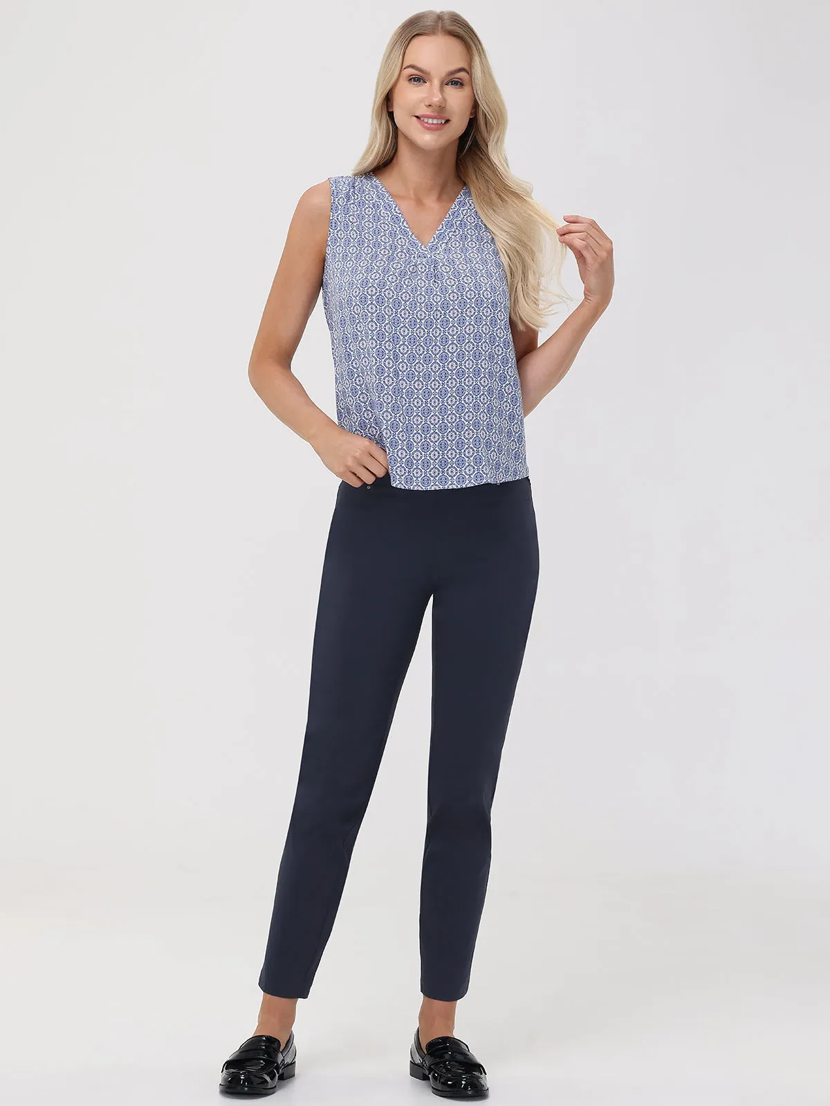 Print Deep V-Neck Top sold by 89th & Madison product image thumbnail 5