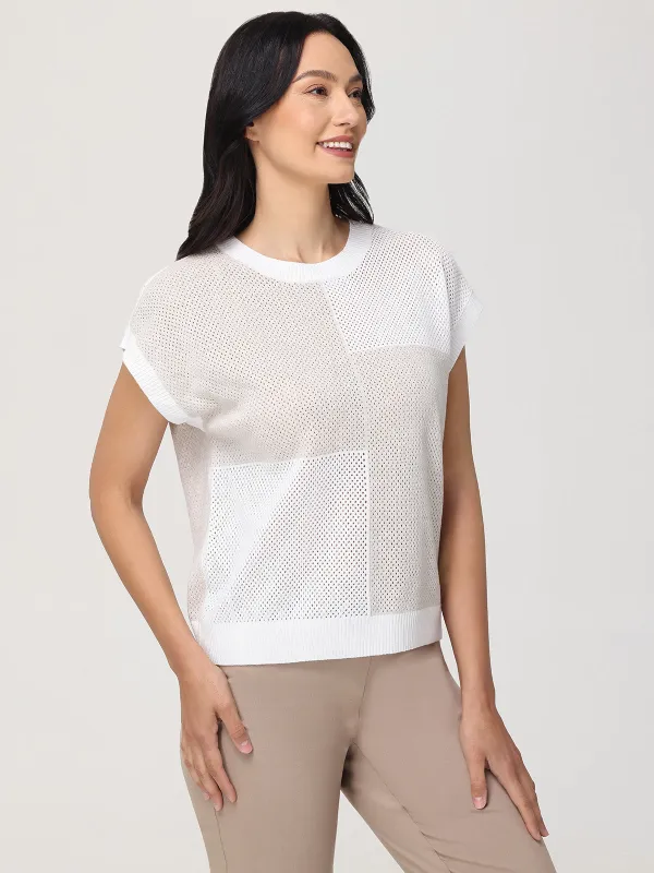 Colorblock Short Sleeve Sweater sold by 89th & Madison