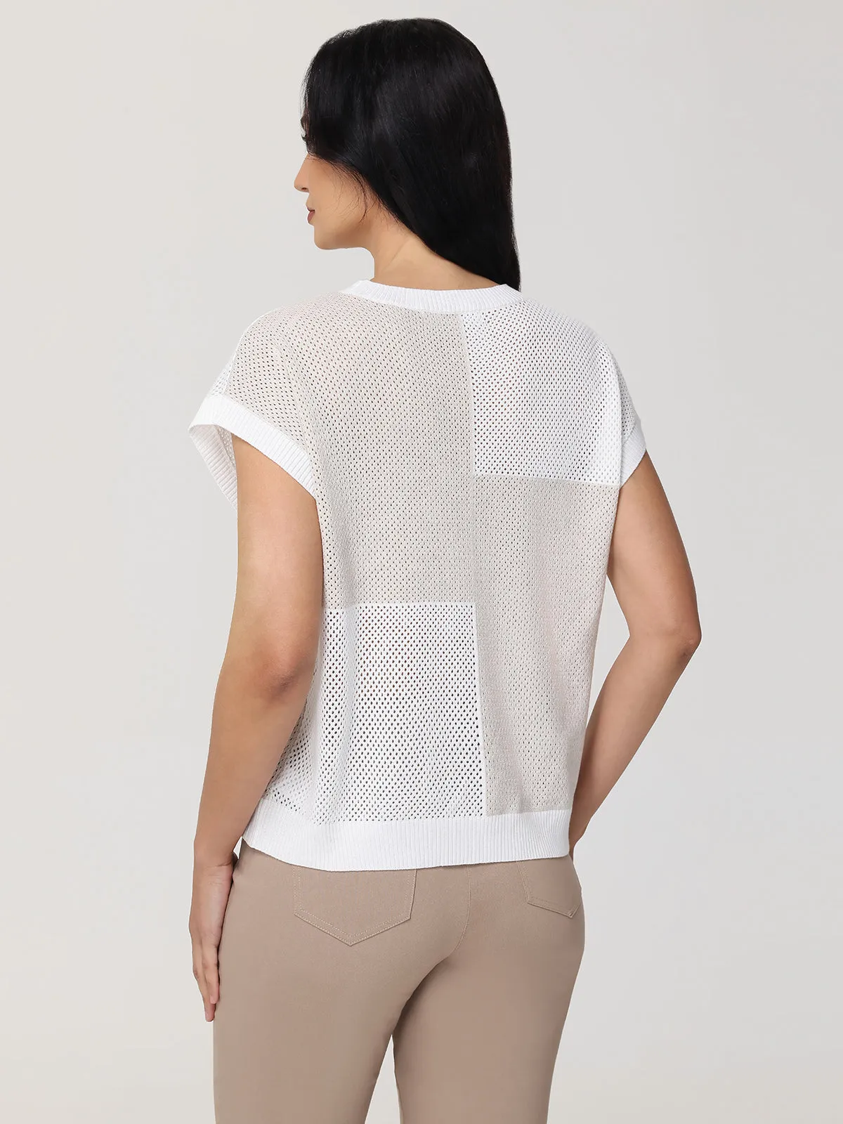 Colorblock Short Sleeve Sweater sold by 89th & Madison product image thumbnail 2