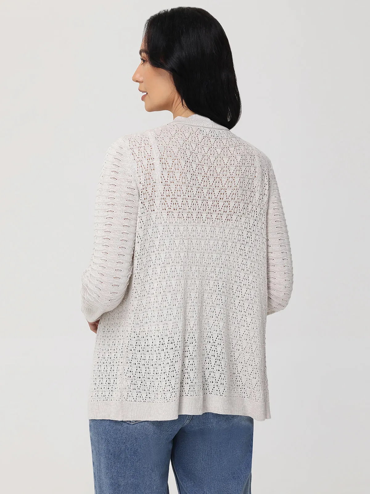 Scallop Pointelle Cardigan sold by 89th & Madison product image thumbnail 2