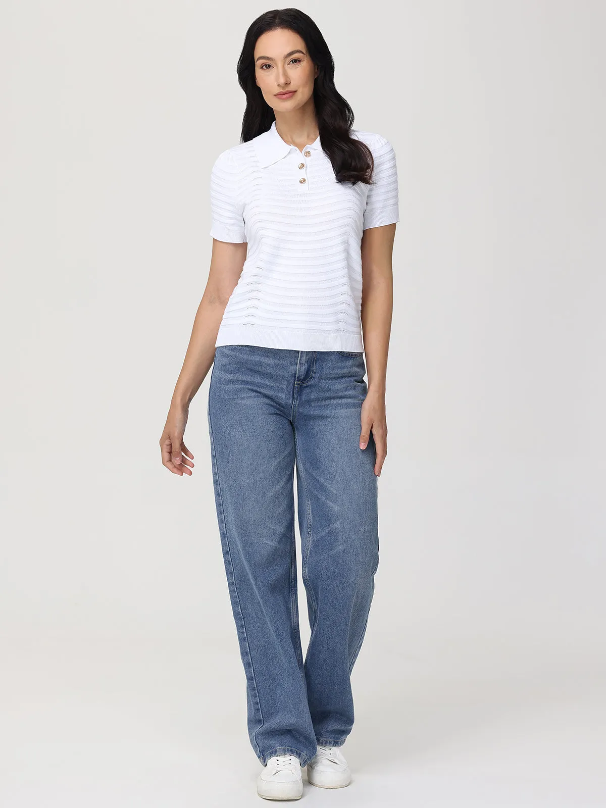 Pointelle Polo sold by 89th & Madison product image thumbnail 5