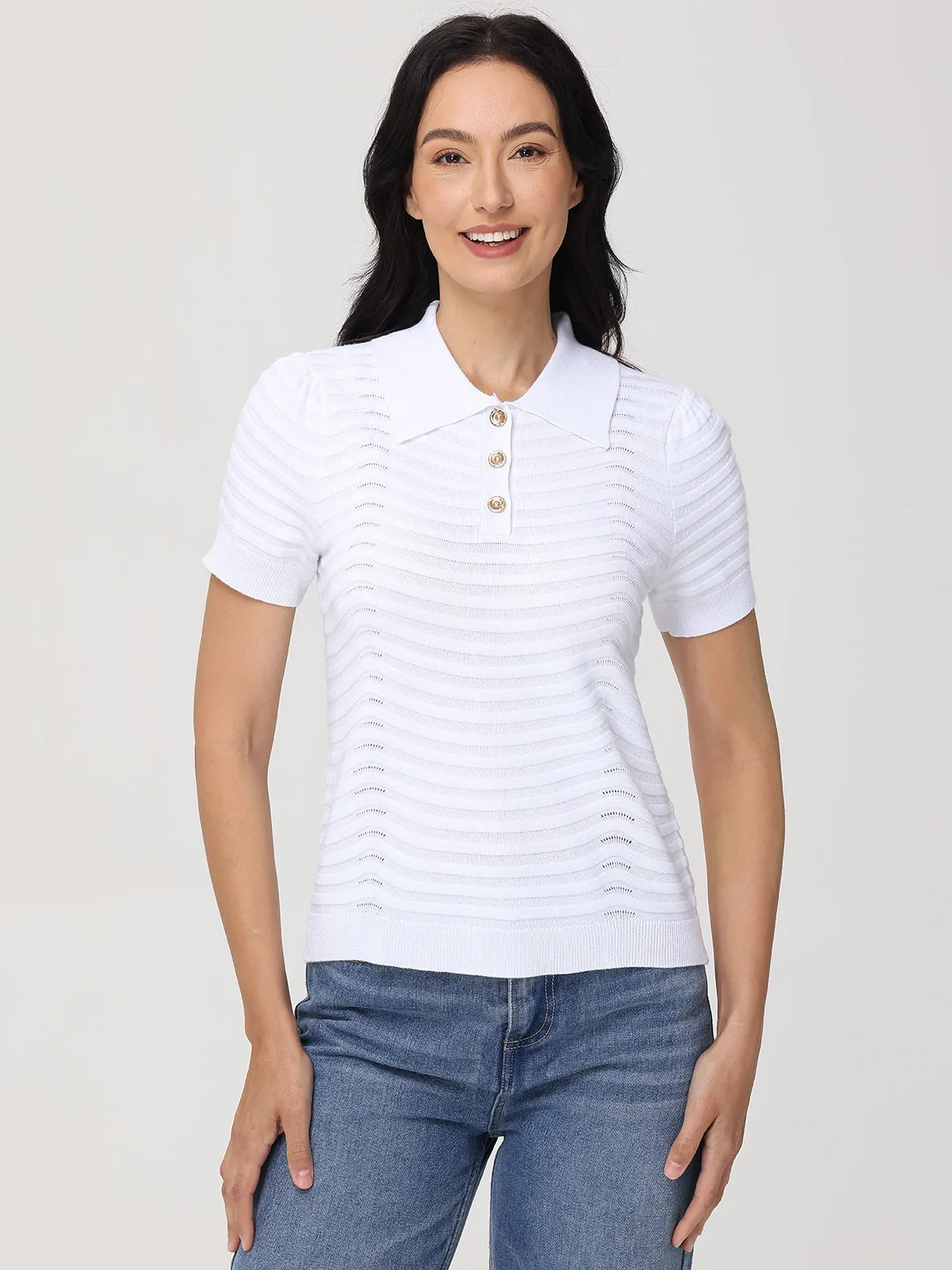 Pointelle Polo sold by 89th & Madison