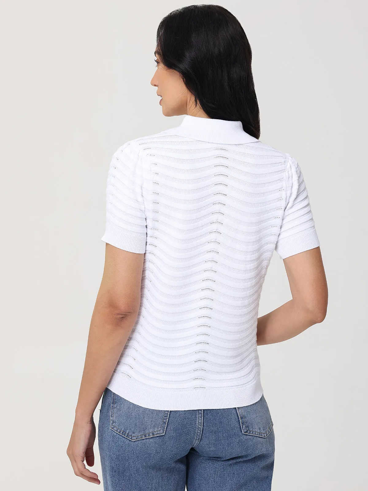 Pointelle Polo sold by 89th & Madison product image thumbnail 2