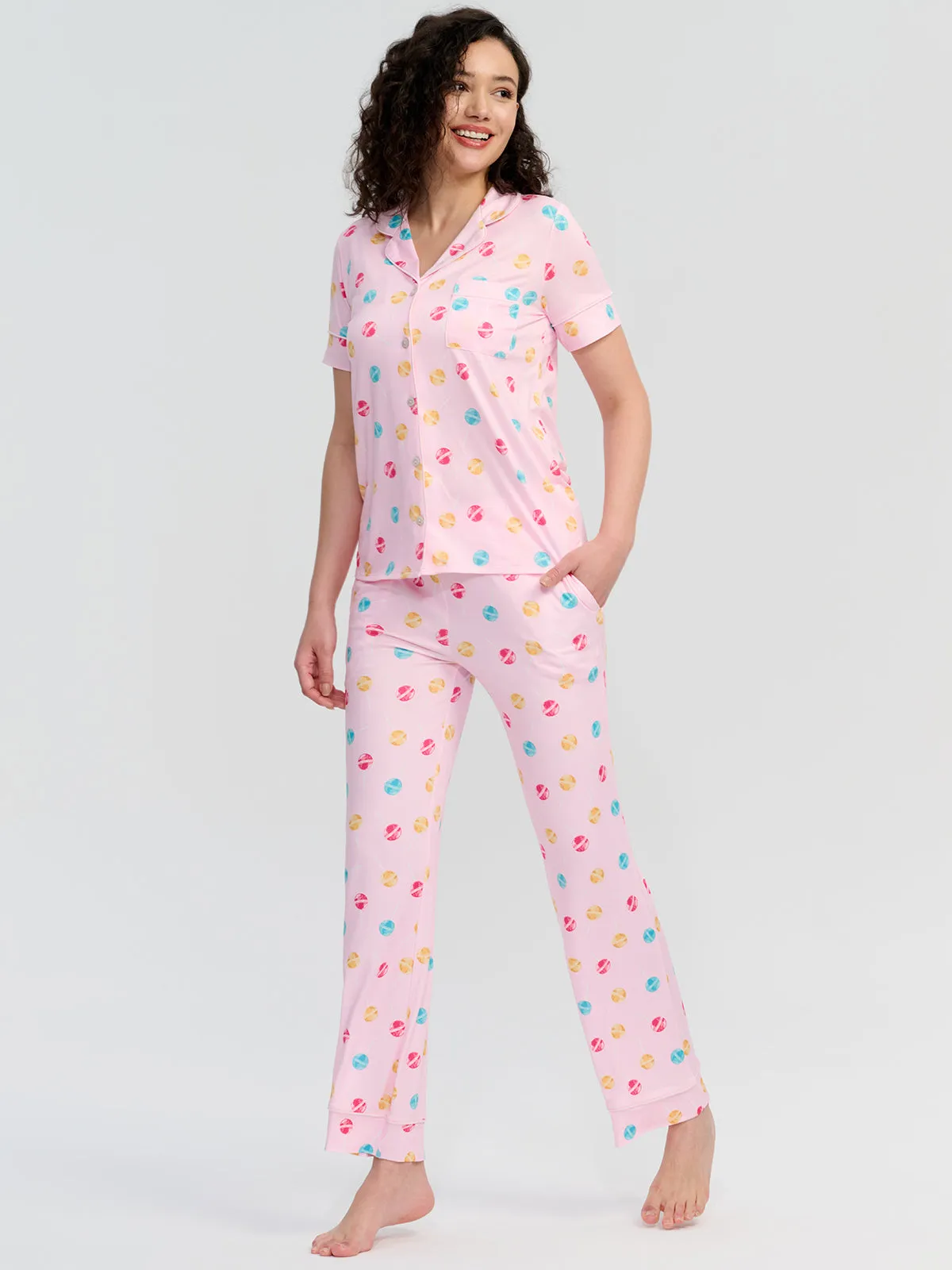 Print Short Sleeve Pajamas Set sold by 89th & Madison product image thumbnail 3
