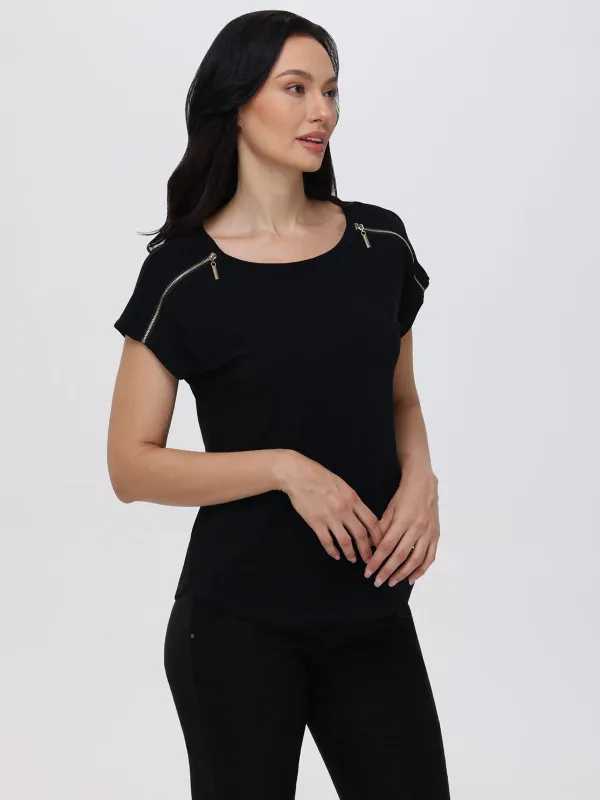 Cap-Sleeve Cool Feel Top sold by 89th & Madison