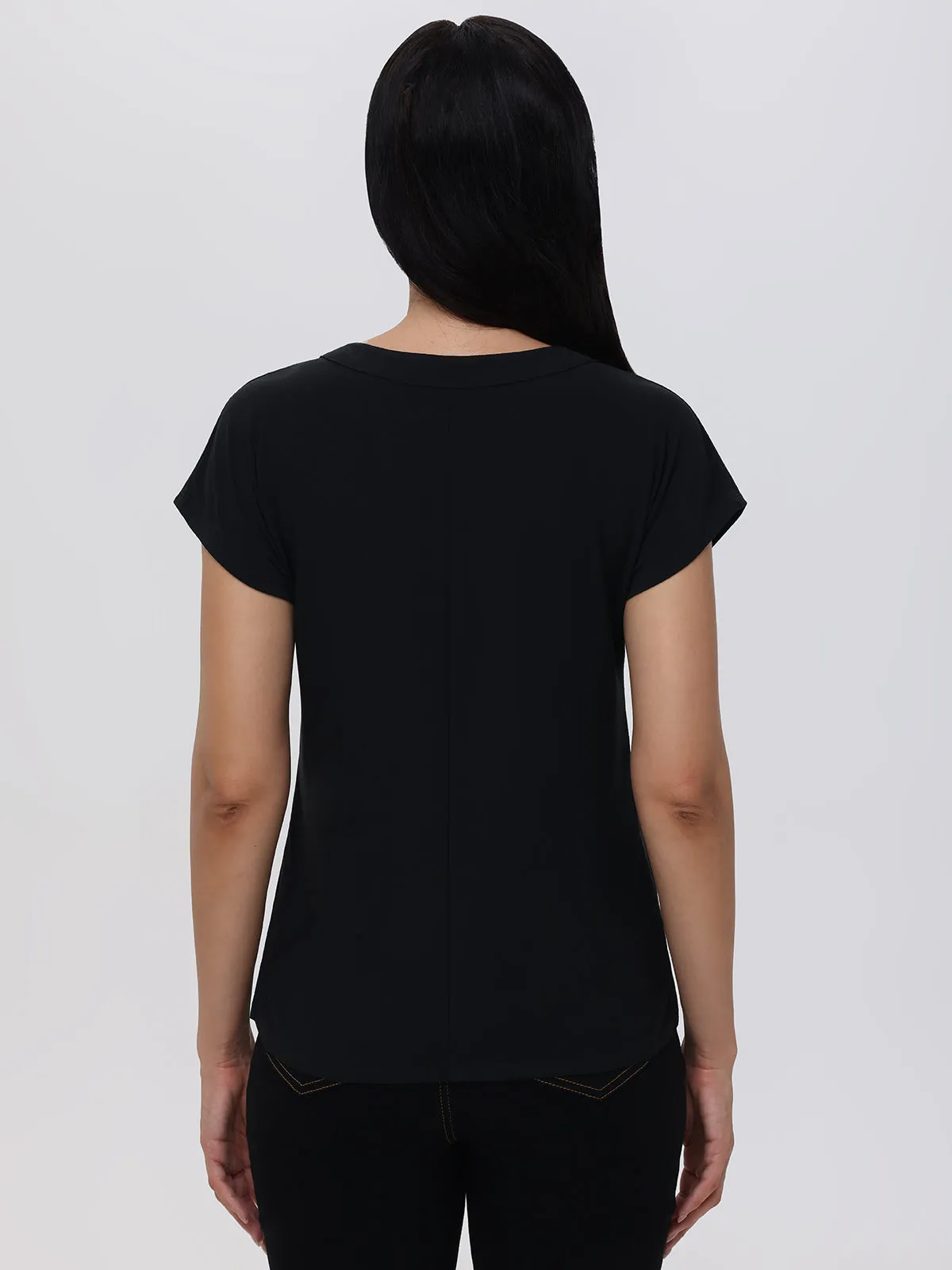 Lace Up Dolman Cool Feel Top sold by 89th & Madison product image thumbnail 2