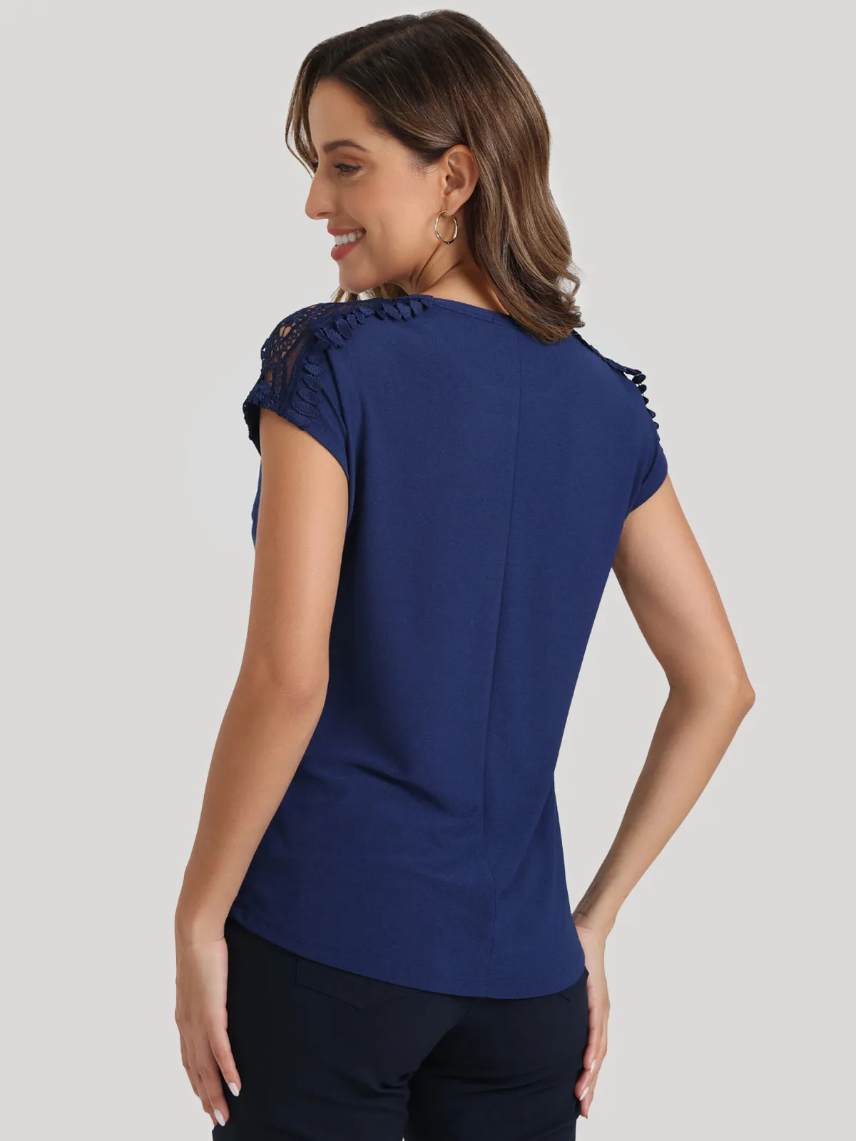 Dolman Lace Trim Sleeve Cool Feel Top sold by 89th & Madison product image thumbnail 2