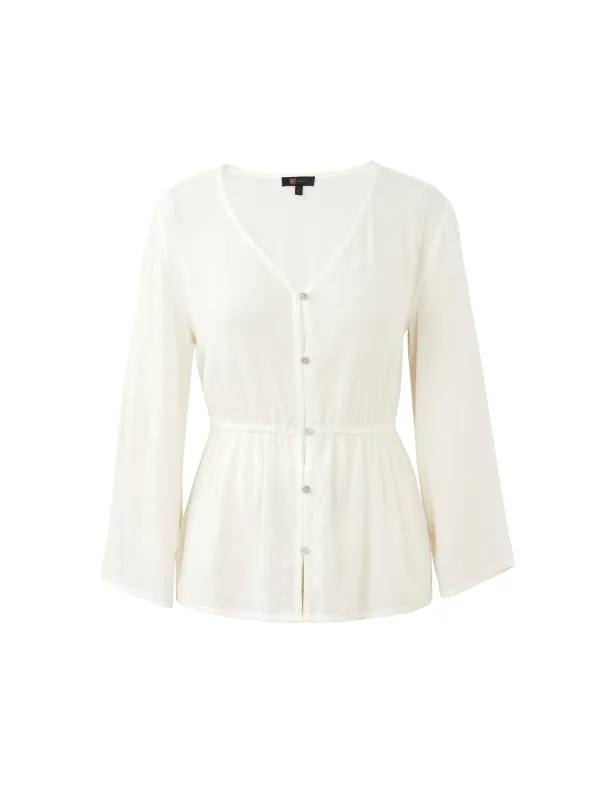 Frye Crinkle Peplum Blouse sold by 89th & Madison