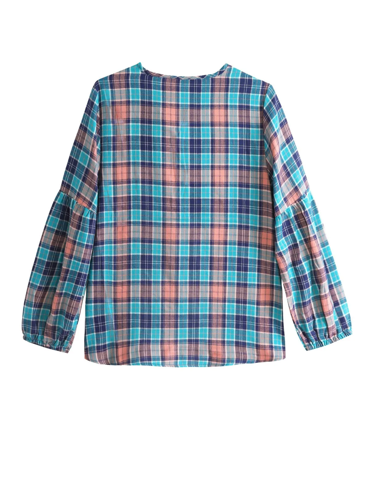 Plaid Pocket Puff Sleeve Top sold by 89th & Madison product image thumbnail 2