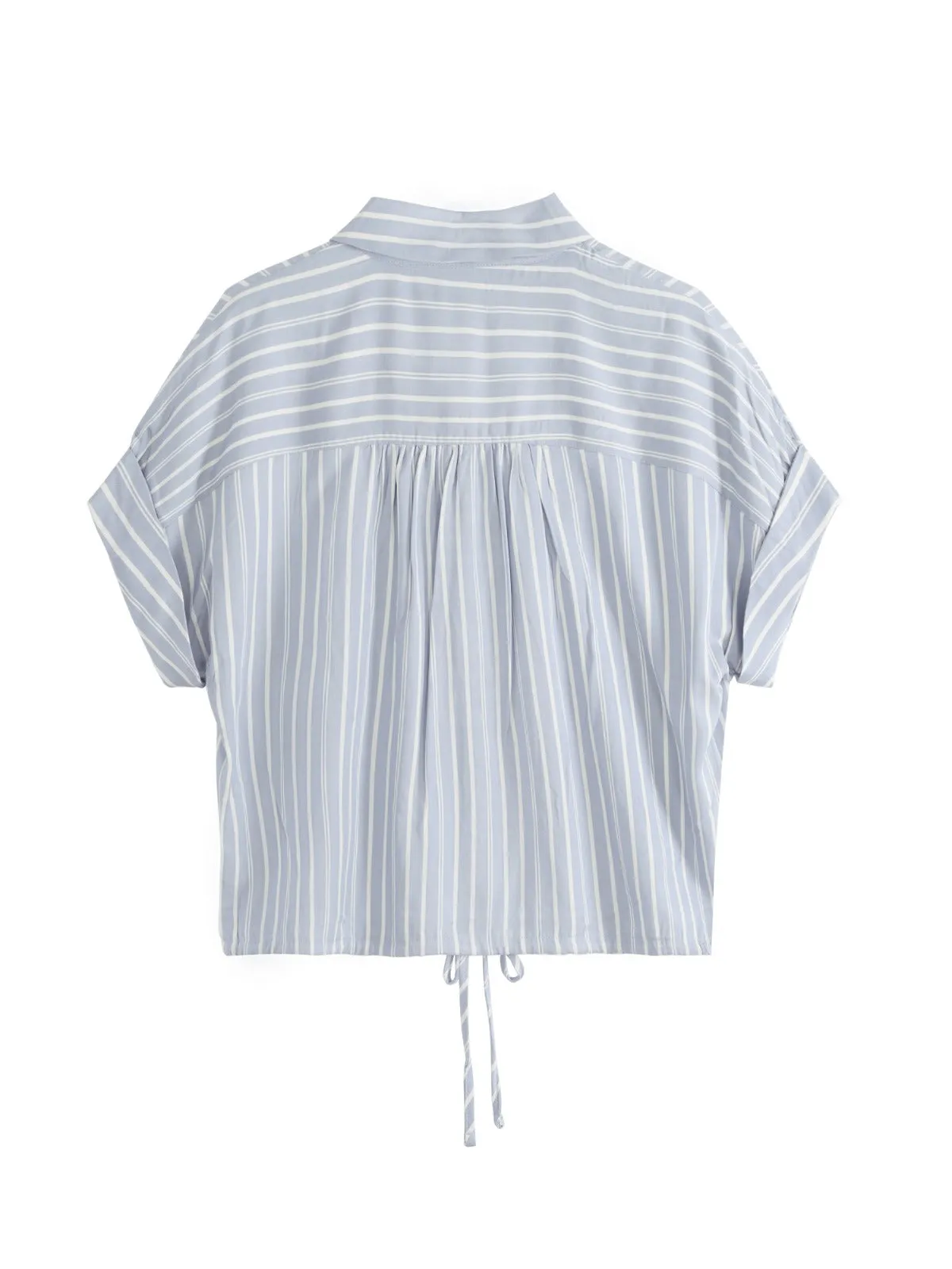 Crop Button Front Drawstring Waist Top sold by 89th & Madison product image thumbnail 2