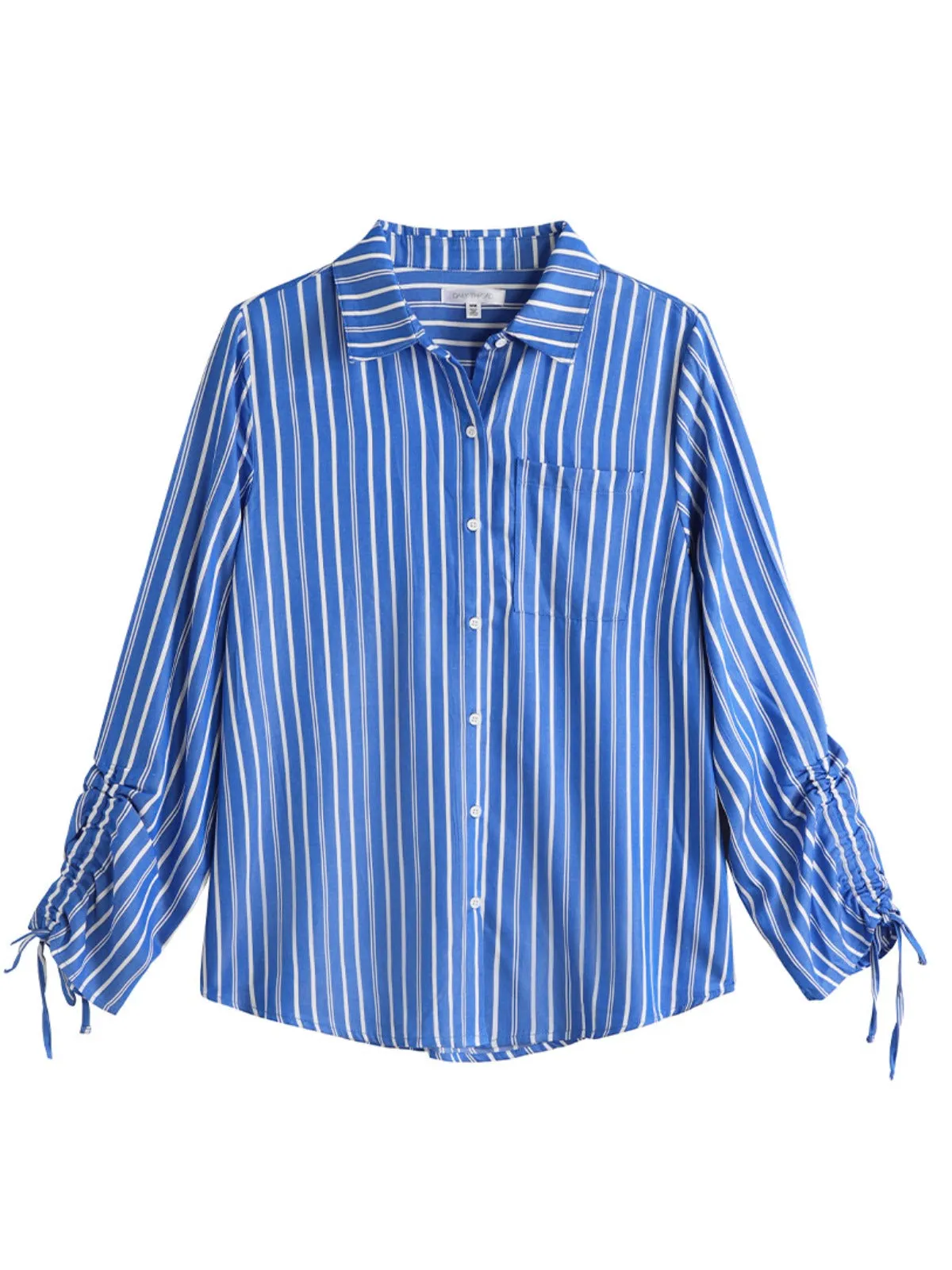 Ruched Sleeve Button Front Shirt sold by 89th & Madison product image thumbnail 3