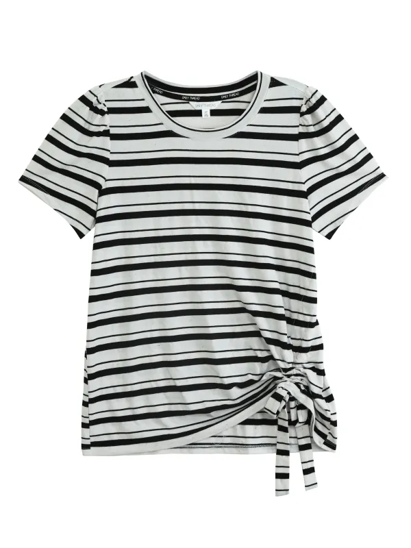 Stripe Ruched Side Tee sold by 89th & Madison