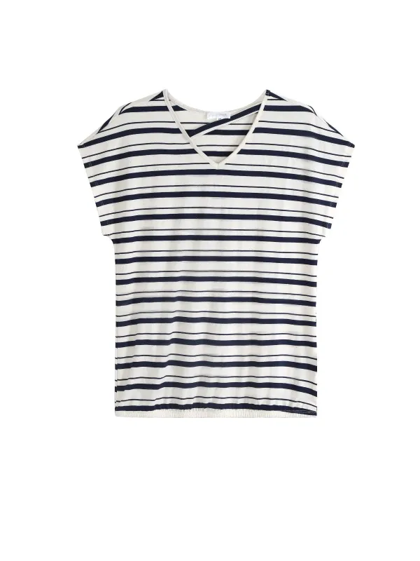Stripe Dolman Sleeve V-Neck Top sold by 89th & Madison