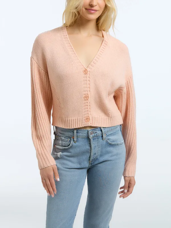 The Harper: Acrylic V-Neck Cardigan sold by 89th & Madison