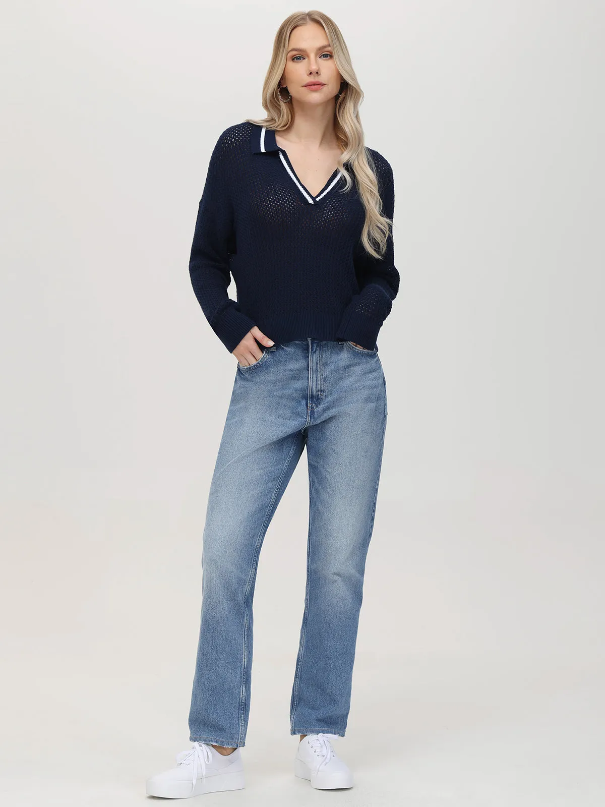 Cara: Tipping Polo Pullover sold by 89th & Madison product image thumbnail 5