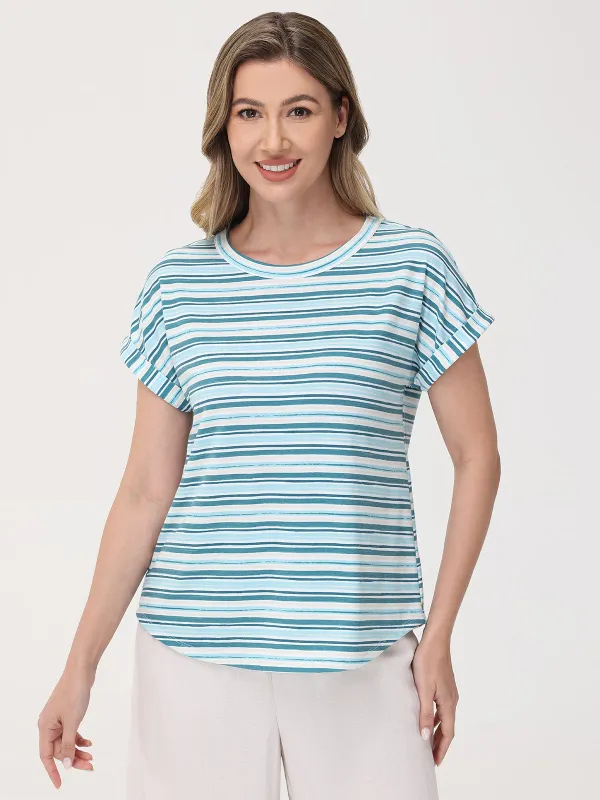Stripe Dolman Sleeve Tee sold by 89th & Madison