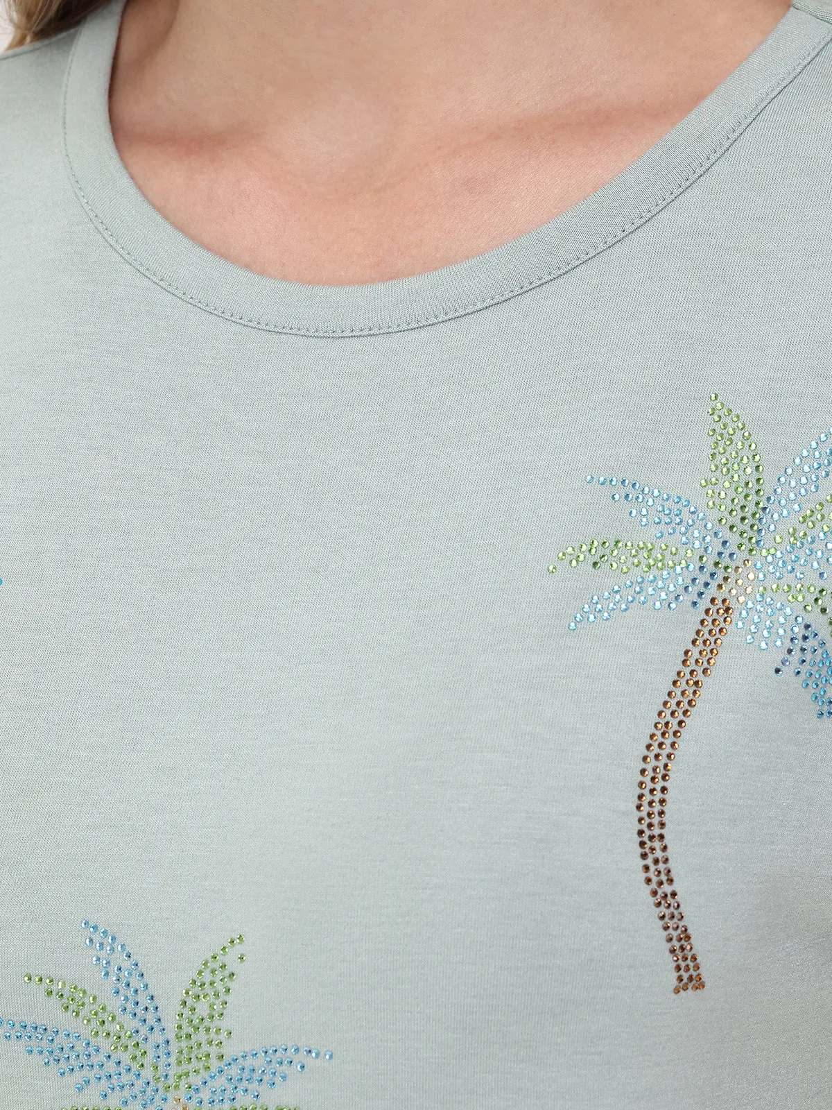 Palm Tree Embellished Tee sold by 89th & Madison product image thumbnail 4