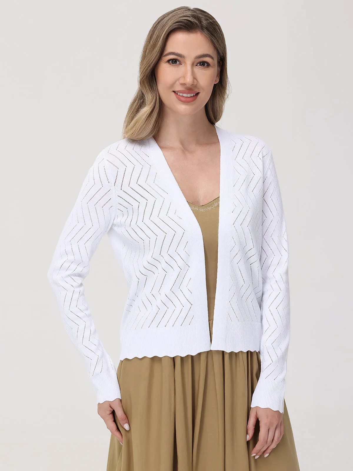 Chevron Stitch Open Cardigan sold by 89th & Madison