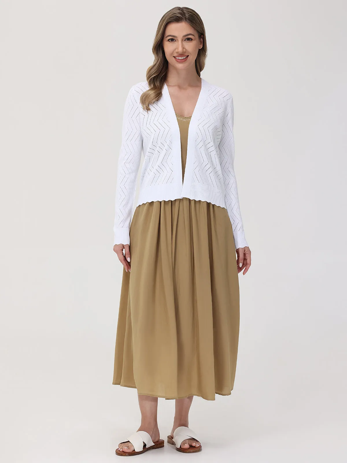 Chevron Stitch Open Cardigan sold by 89th & Madison product image thumbnail 5