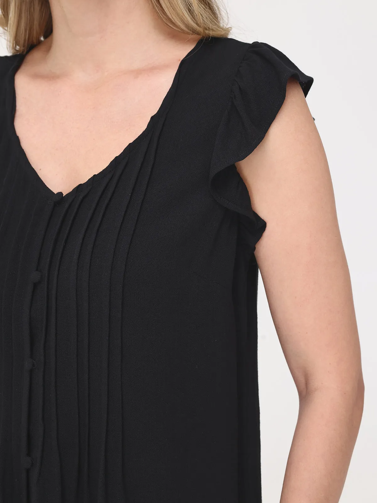 Flutter Sleeve Button-Up Top sold by 89th & Madison product image thumbnail 4