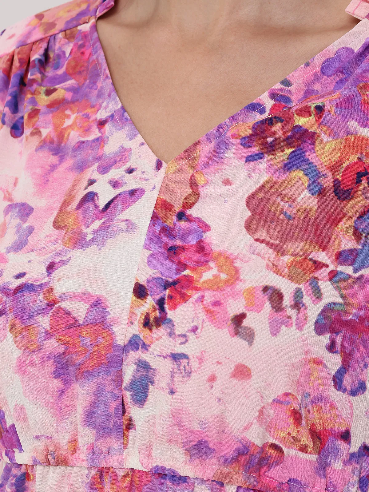 Print Tiered Mini Dress sold by 89th & Madison product image thumbnail 5