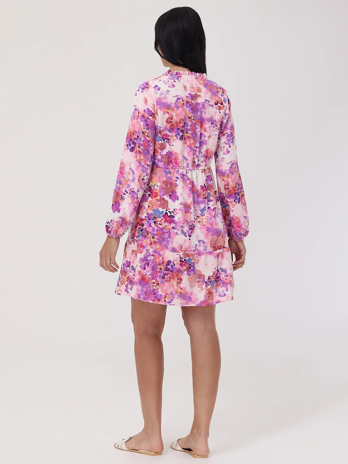 Print Tiered Mini Dress sold by 89th & Madison product image thumbnail 2