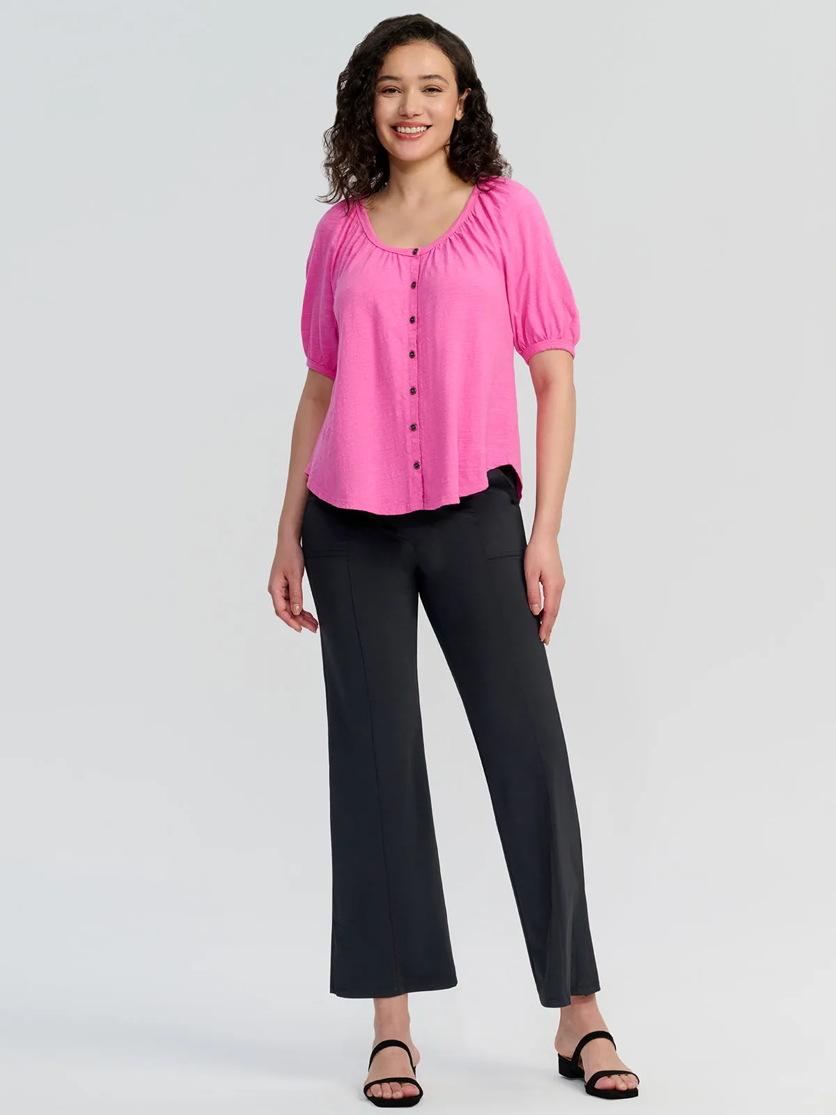 Puff Sleeve Button Front Top sold by 89th & Madison product image thumbnail 5