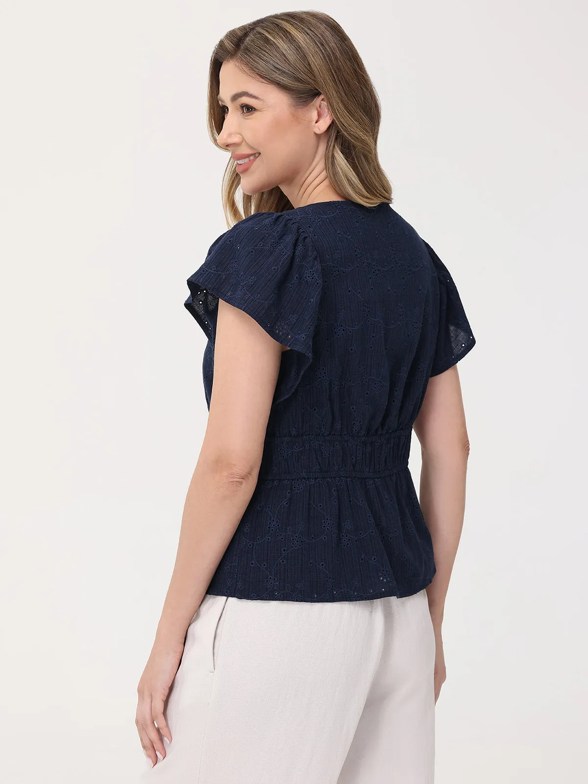 Eyelet Peplum Top sold by 89th & Madison product image thumbnail 2