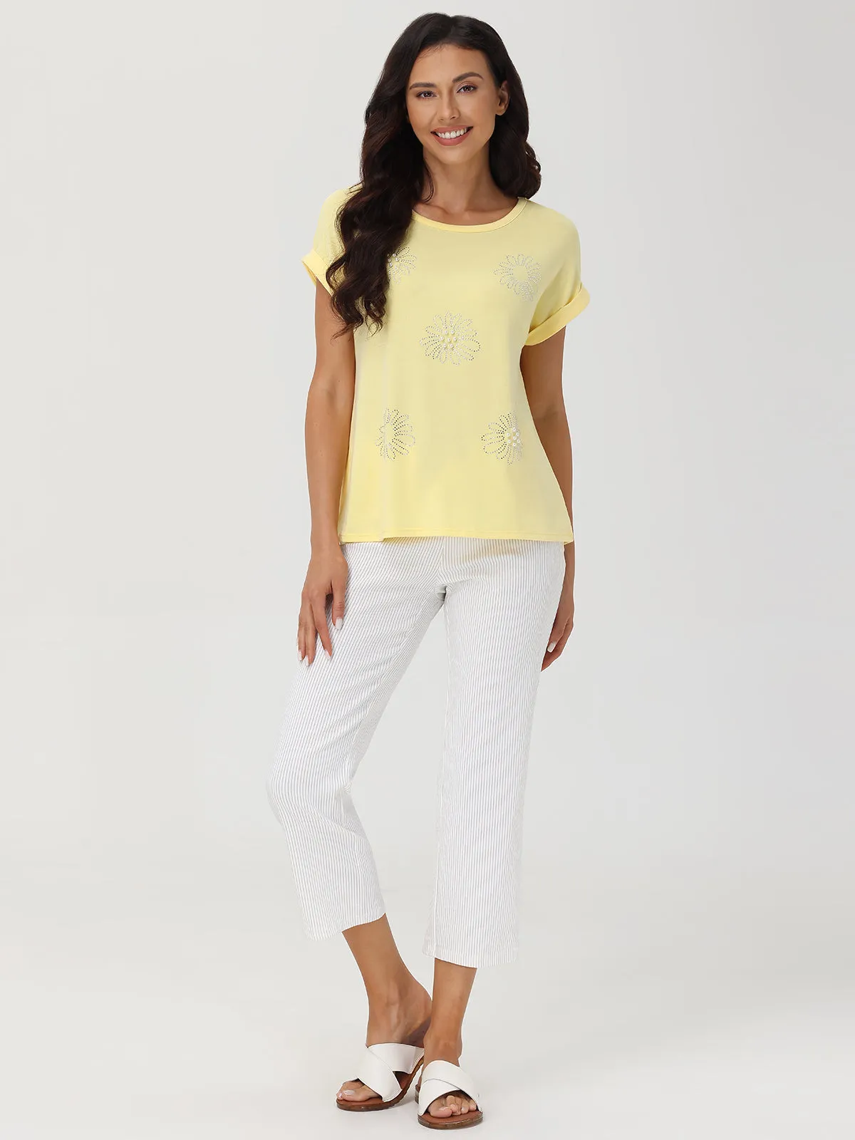 Daisy Embelished Tee sold by 89th & Madison product image thumbnail 5