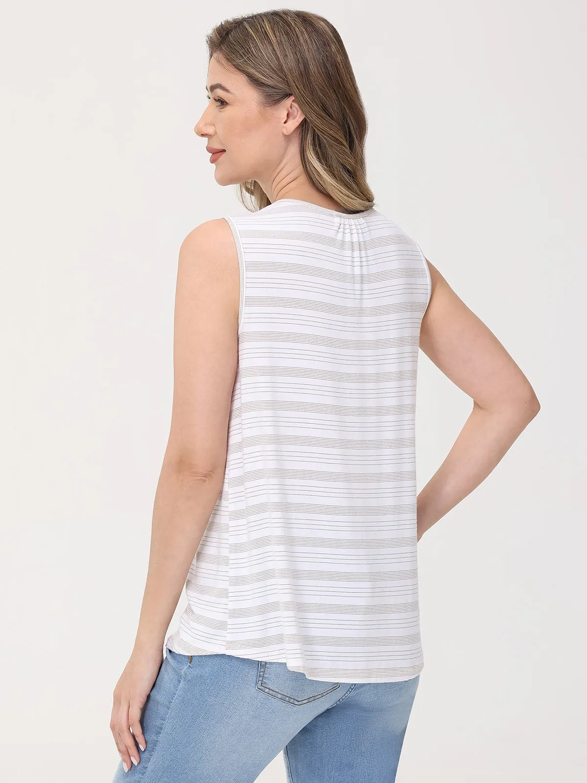 Stripe Crochet Trim Tank Top sold by 89th & Madison product image thumbnail 2