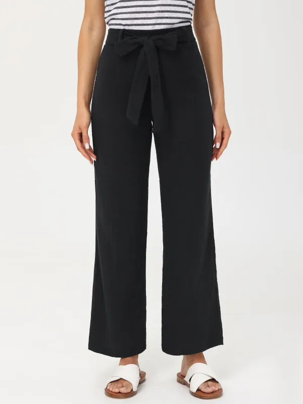 Tie Front Wide Leg Pants sold by 89th & Madison