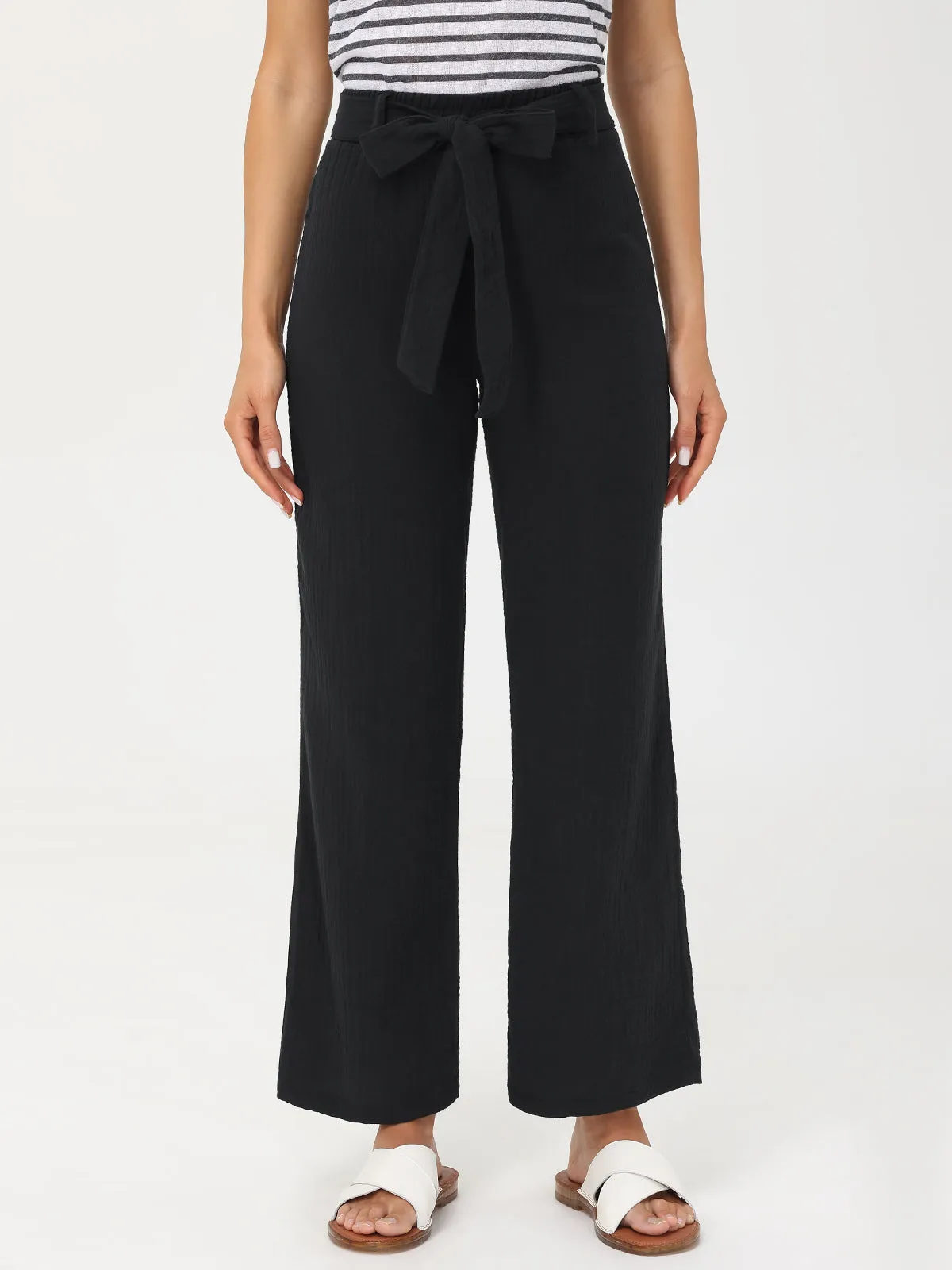 Tie Front Wide Leg Pants sold by 89th & Madison