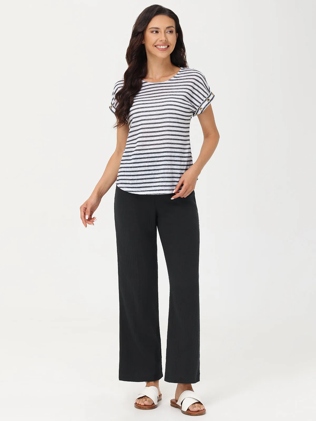 Tie Front Wide Leg Pants sold by 89th & Madison product image thumbnail 2