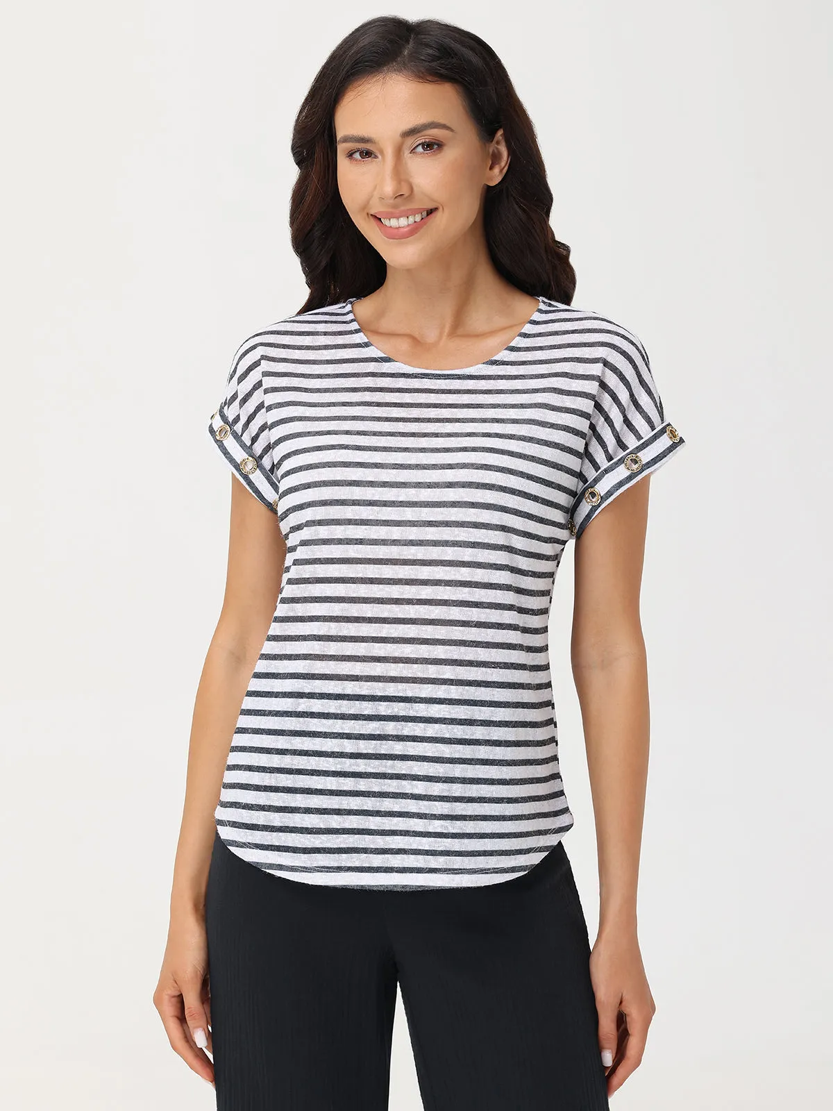 Stripe Dolman Sleeve Tee sold by 89th & Madison
