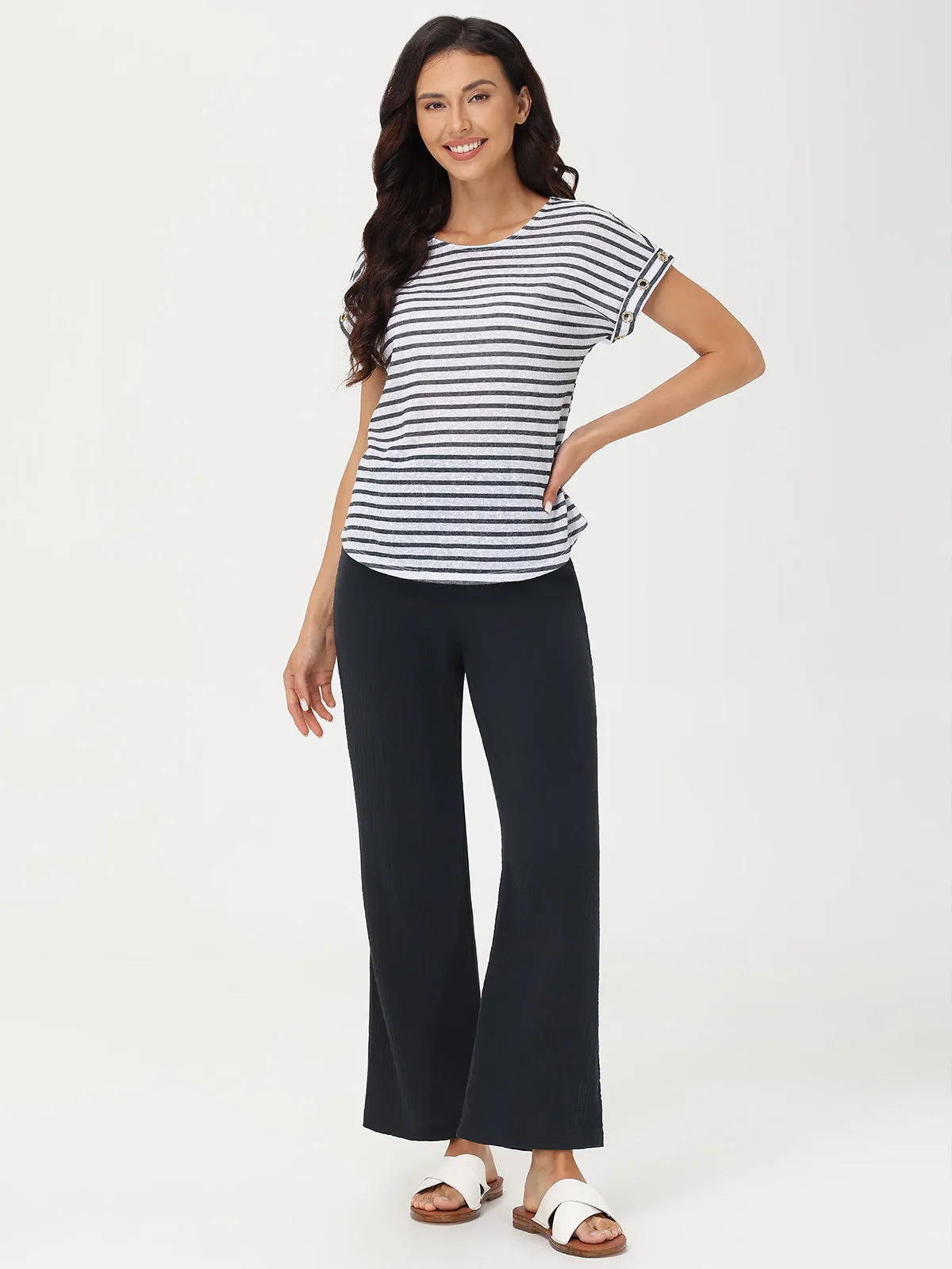 Stripe Dolman Sleeve Tee sold by 89th & Madison product image thumbnail 5