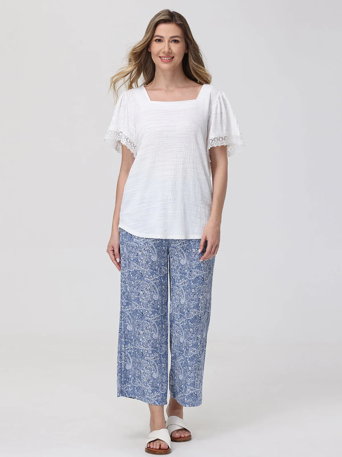 Floral Paisley Wide Leg Pants sold by 89th & Madison product image thumbnail 2