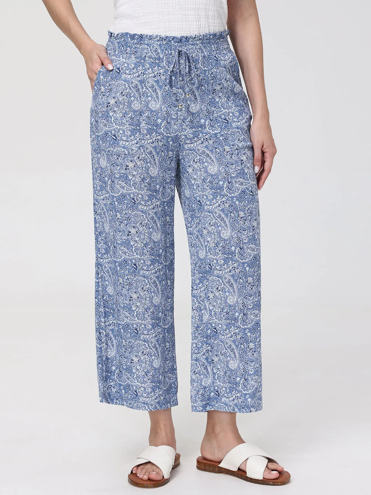 Floral Paisley Wide Leg Pants sold by 89th & Madison