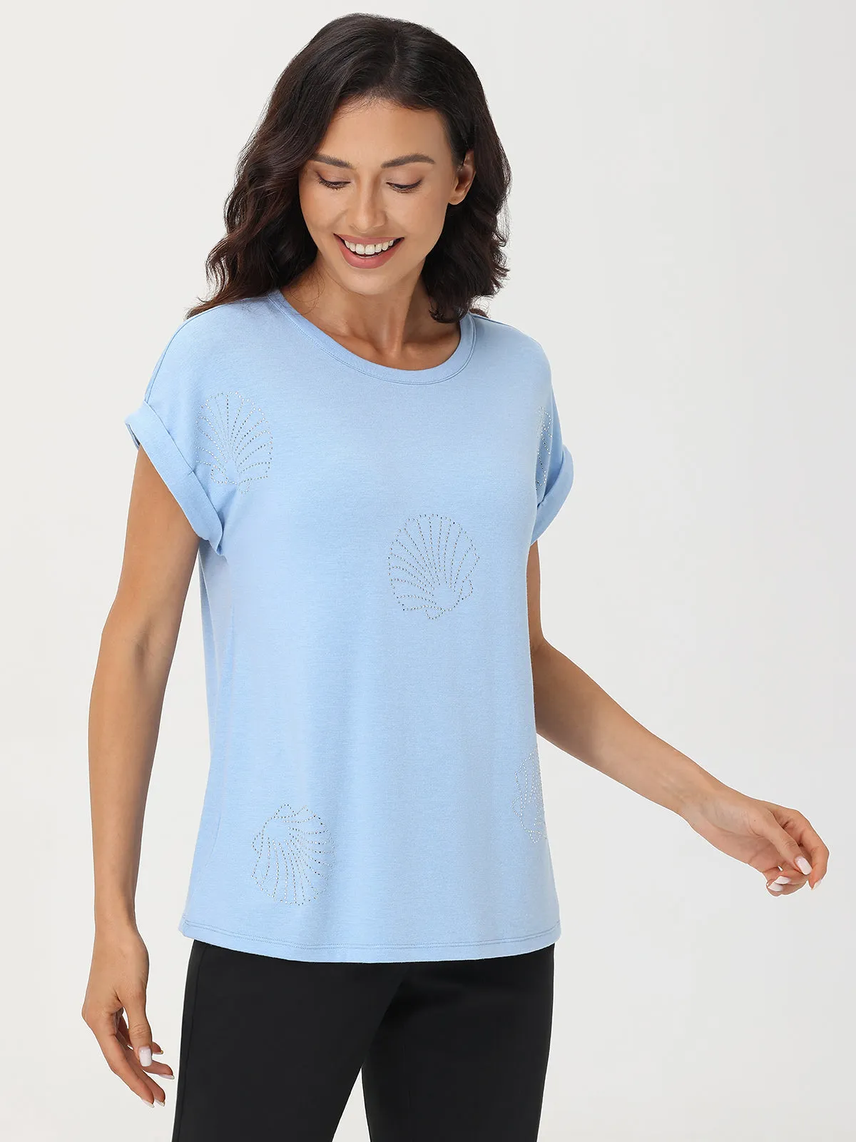 Seashells Embellished Tee sold by 89th & Madison product image thumbnail 3