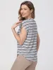 Stripe Split Neck Tee sold by 89th & Madison