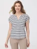 Stripe Split Neck Tee sold by 89th & Madison