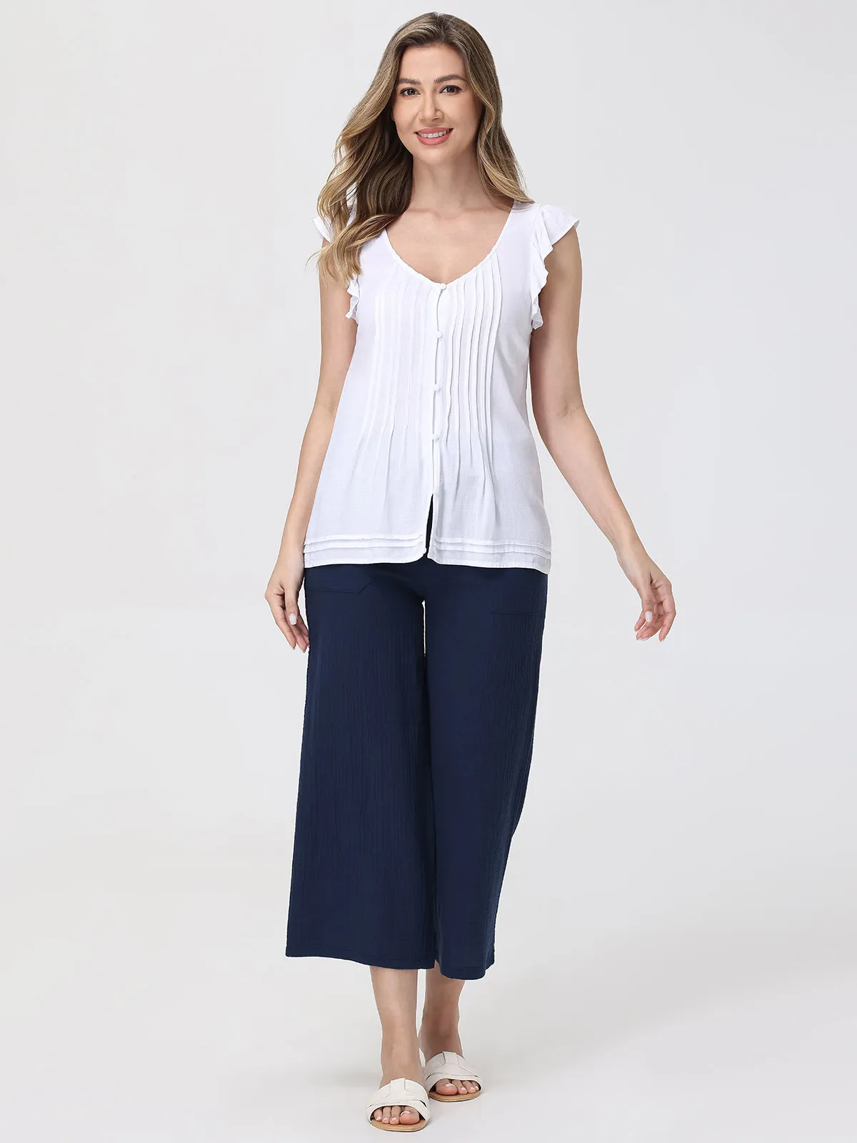 Drawstring Wide Leg Crop Pants sold by 89th & Madison product image thumbnail 2