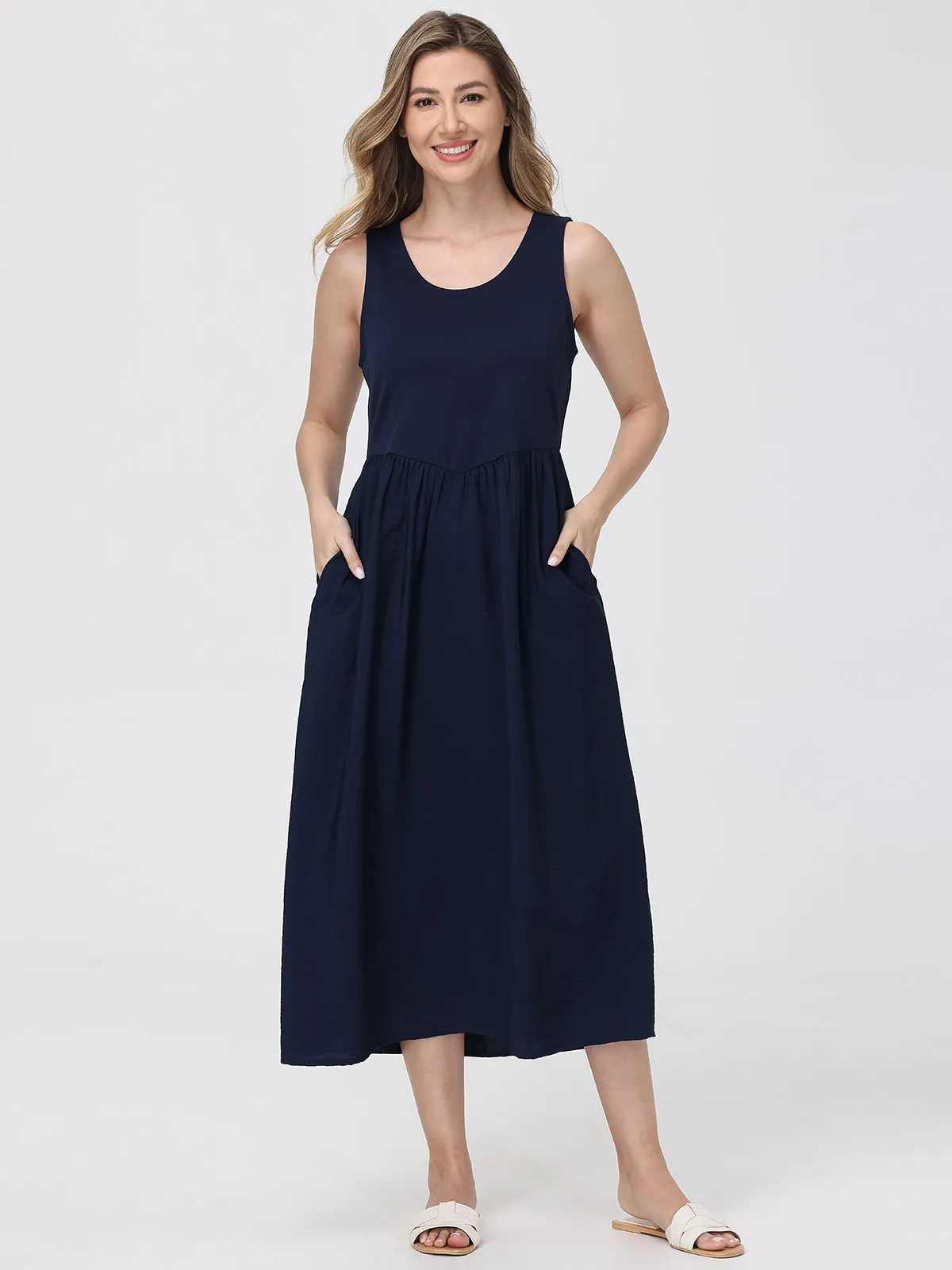 Mixed Media Tank Midi Dress sold by 89th & Madison product image thumbnail 5