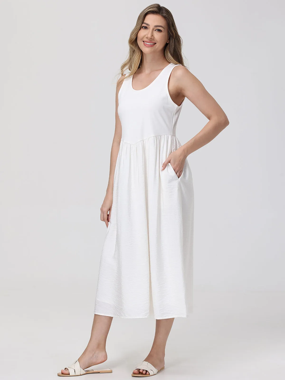 Mixed Media Tank Midi Dress sold by 89th & Madison product image thumbnail 3