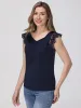 Crochet Flutter Sleeve Cool Feel Top sold by 89th & Madison