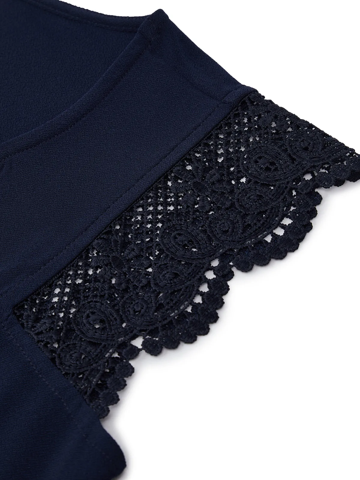 Crochet Flutter Sleeve Cool Feel Top sold by 89th & Madison product image thumbnail 5