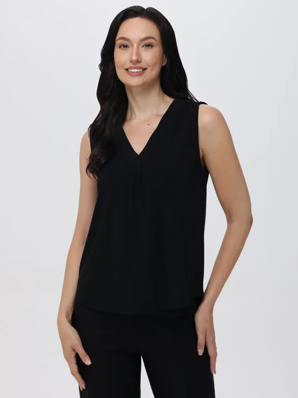 V-Neck Smocked Shoulder Cool Feel Top sold by 89th & Madison